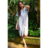 White Bedouin Resort Loungewear Short Caftan Kaftan- Moroccan Kaftan - Maison De Marrakech