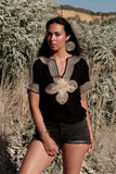 Black Gold Moroccan Aisha Tunic Style- Moroccan Tunic,Black Gold Moroccan Aisha Tunic Style- Moroccan Tunic