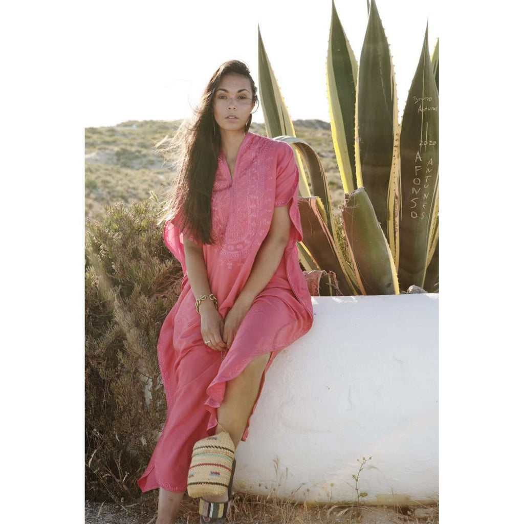 New Pink Berber Kaftan,New Pink Berber Kaftan