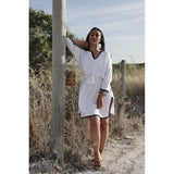 White & Black Rabat Tunic Dress-Moroccan Dress, Lounge wear,White & Black Rabat Tunic Dress-Moroccan Dress, Lounge wear