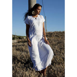 White Resort Kaftan Fez Style- Moroccan Kaftan - Maison De Marrakech
