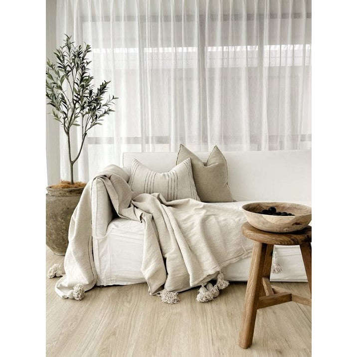 Beige Moroccan Handwoven Bed Cover Blanket Pom Pom,Beige Moroccan Handwoven Bed Cover Blanket Pom Pom
