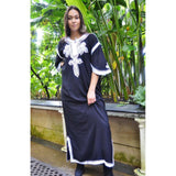 Black with White Caftan Kaftan Aziza Maxi Dress-moroccan kaftan,Black with White Caftan Kaftan Aziza Maxi Dress-moroccan kaftan