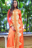 Orange Floral Moroccan Takchita Party Kaftan-Flora Style,Orange Floral Moroccan Takchita Party Kaftan-Flora Style