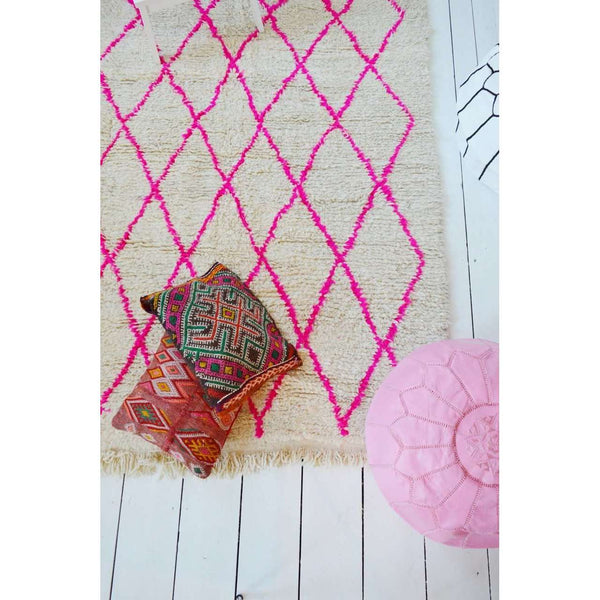 Pink Beni Ouarain Moroccan Berber Carpet 2 M x 1.5M,Pink Beni Ouarain Moroccan Berber Carpet 2 M x 1.5M