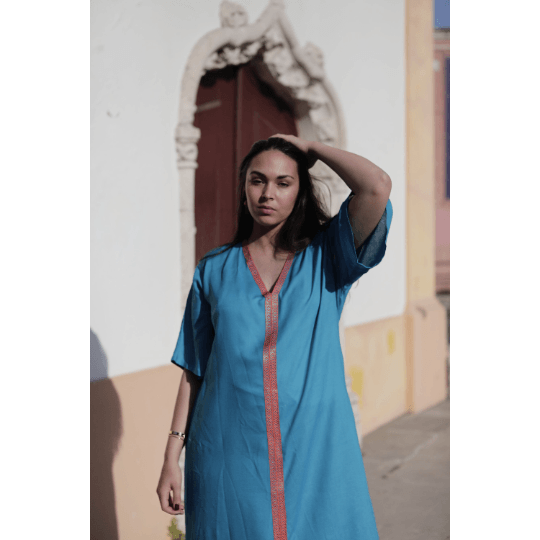 Turquoise Blue Caftan Kaftan Zeliji Maxi Dress-moroccan kaftan,Turquoise Blue Caftan Kaftan Zeliji Maxi Dress-moroccan kaftan