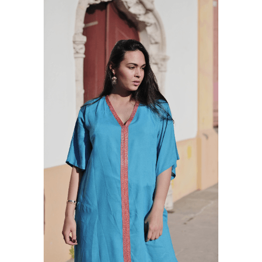 Turquoise Blue Caftan Kaftan Zeliji Maxi Dress-moroccan kaftan,Turquoise Blue Caftan Kaftan Zeliji Maxi Dress-moroccan kaftan