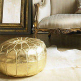 Gold Moroccan Ottoman Pouf - Maison De Marrakech