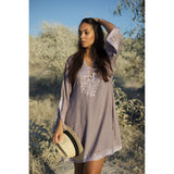 GreyEmbroidery Nadia Tunic Dress - Moroccan Tunic - Maison De Marrakech