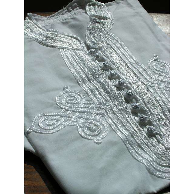 Men's White Kaftan Shirt - Maison De Marrakech