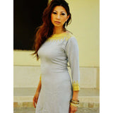 Light Grey Resort Reina Style Tunic Dress - Maison De Marrakech