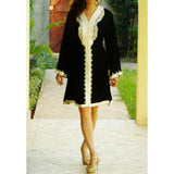 Black Marrakech Tunic Dress - Fatimah Style - Maison De Marrakech