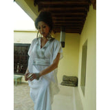 Caftan Kaftan Marine-White - Maison De Marrakech