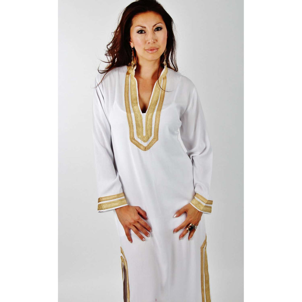 White Moroccan Kaftan -Mariam Style - Maison De Marrakech