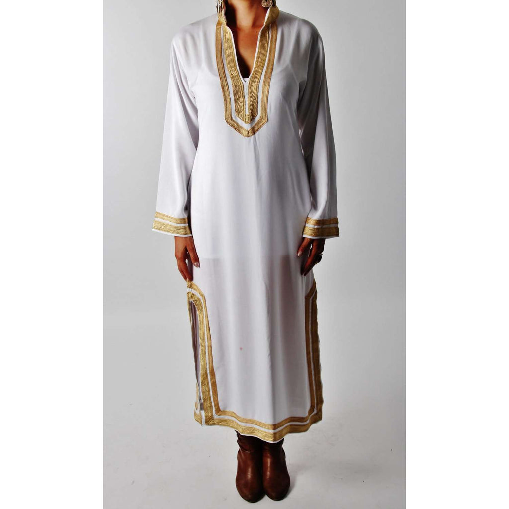 White Moroccan Kaftan -Mariam Style - Maison De Marrakech