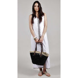 White Non Sleeve Kaftan -Khalida Style - Maison De Marrakech