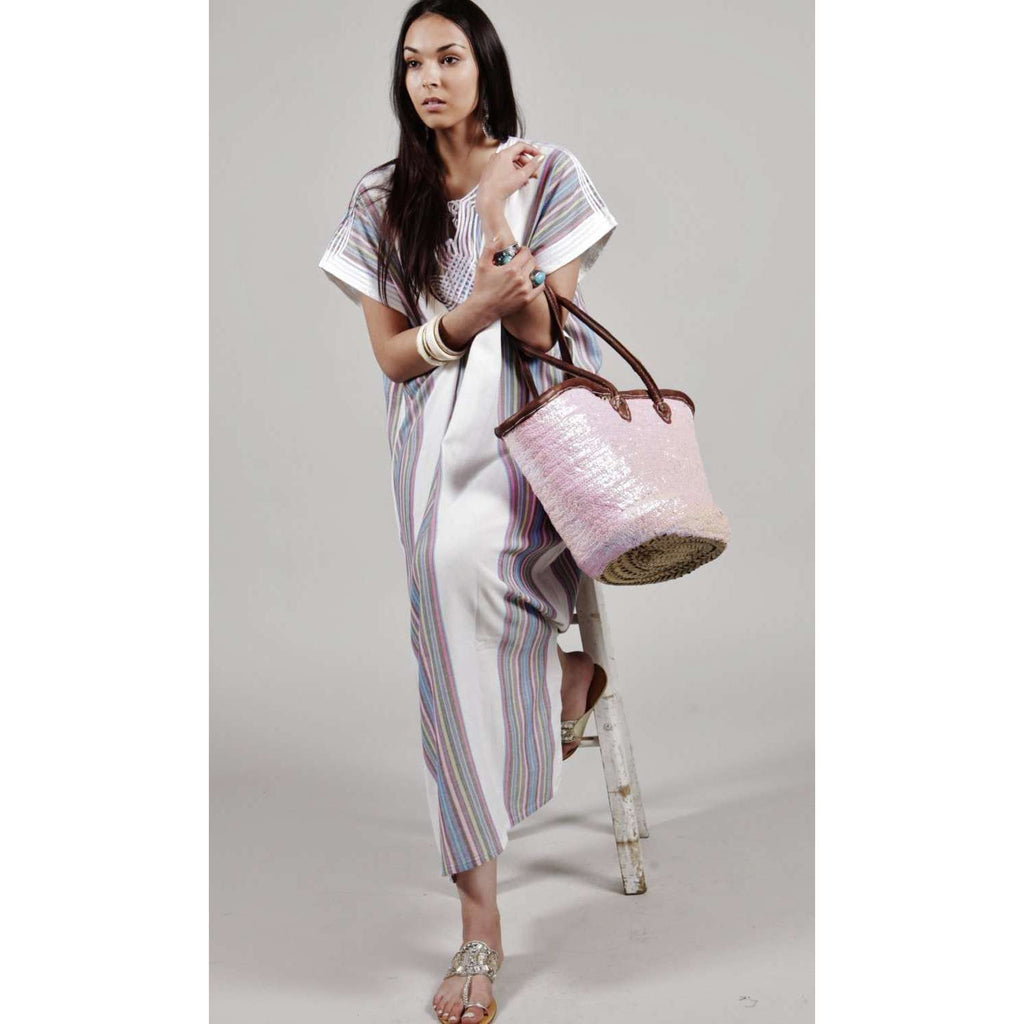 Resort Caftan Kaftan Bedoin Style- White - Maison De Marrakech