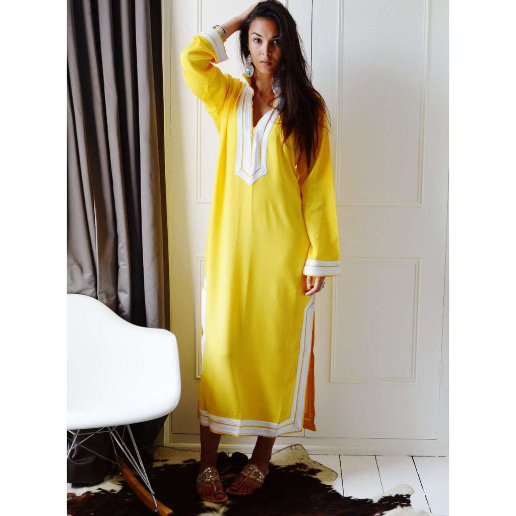 Yellow Kaftan-Mariam Style - Maison De Marrakech