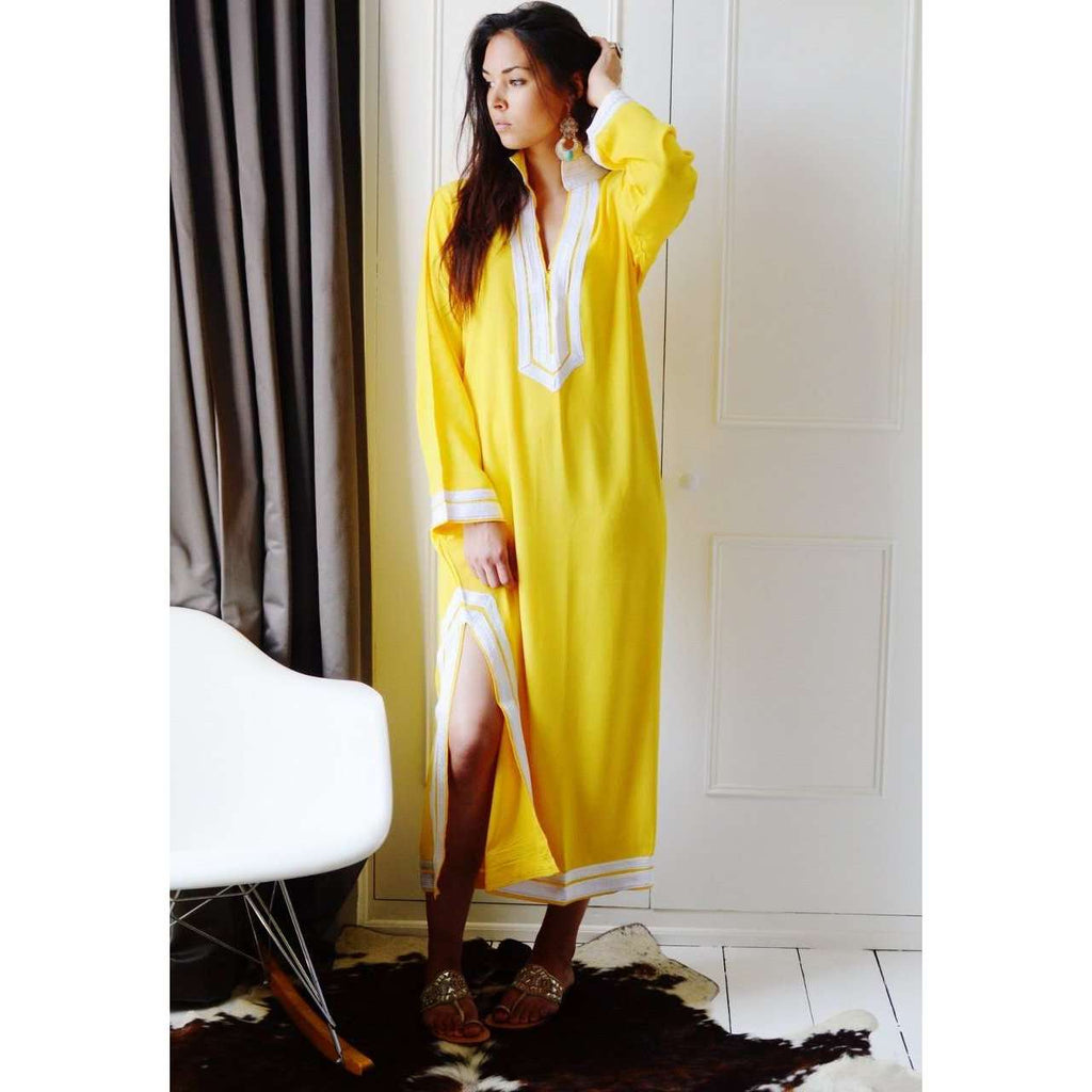 Yellow Kaftan-Mariam Style - Maison De Marrakech