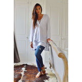 White Tunic Embroidered Karmia Syle Tunic - Maison De Marrakech