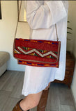 Moroccan Red Multi Colour Kilim Hand Clutch No.5,Moroccan Red Multi Colour Kilim Hand Clutch No.5