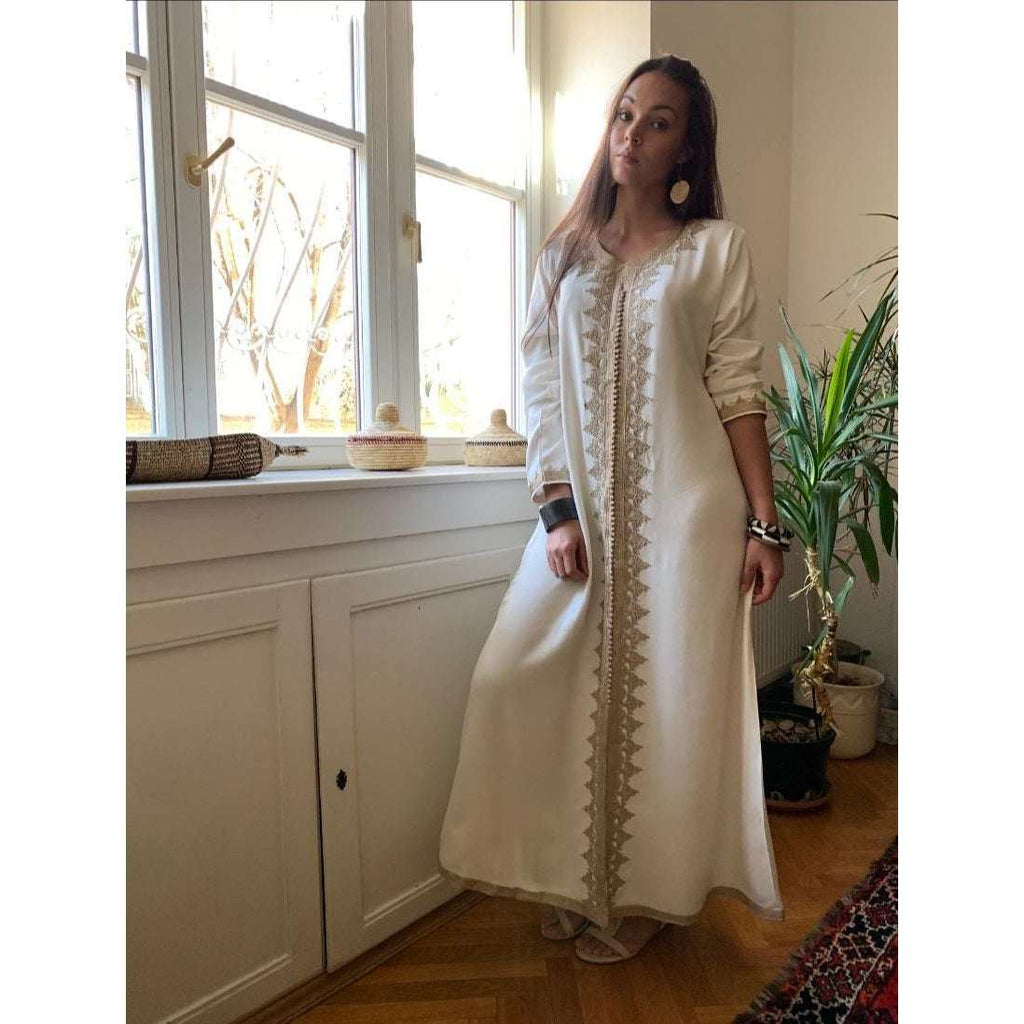 Cream Karima Kaftan Caftan-Moroccan Kaftan,Cream Karima Kaftan Caftan-Moroccan Kaftan