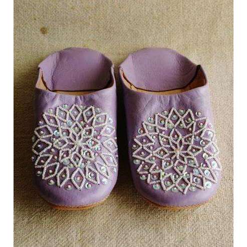 Lilac Babouche Les Etoile Slippers - Maison De Marrakech