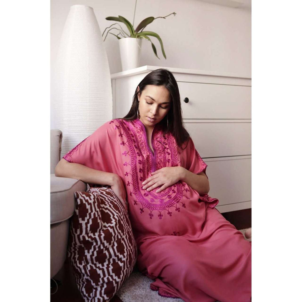 Pink Berber Maternity Kaftan - Maison De Marrakech