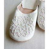 White Moroccan Les Etolie Babouche Slippers - Maison De Marrakech